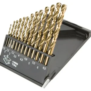 Premium Wiertła do metalu HSS-TiN 1.0-10.0 mm, zestaw 19 s